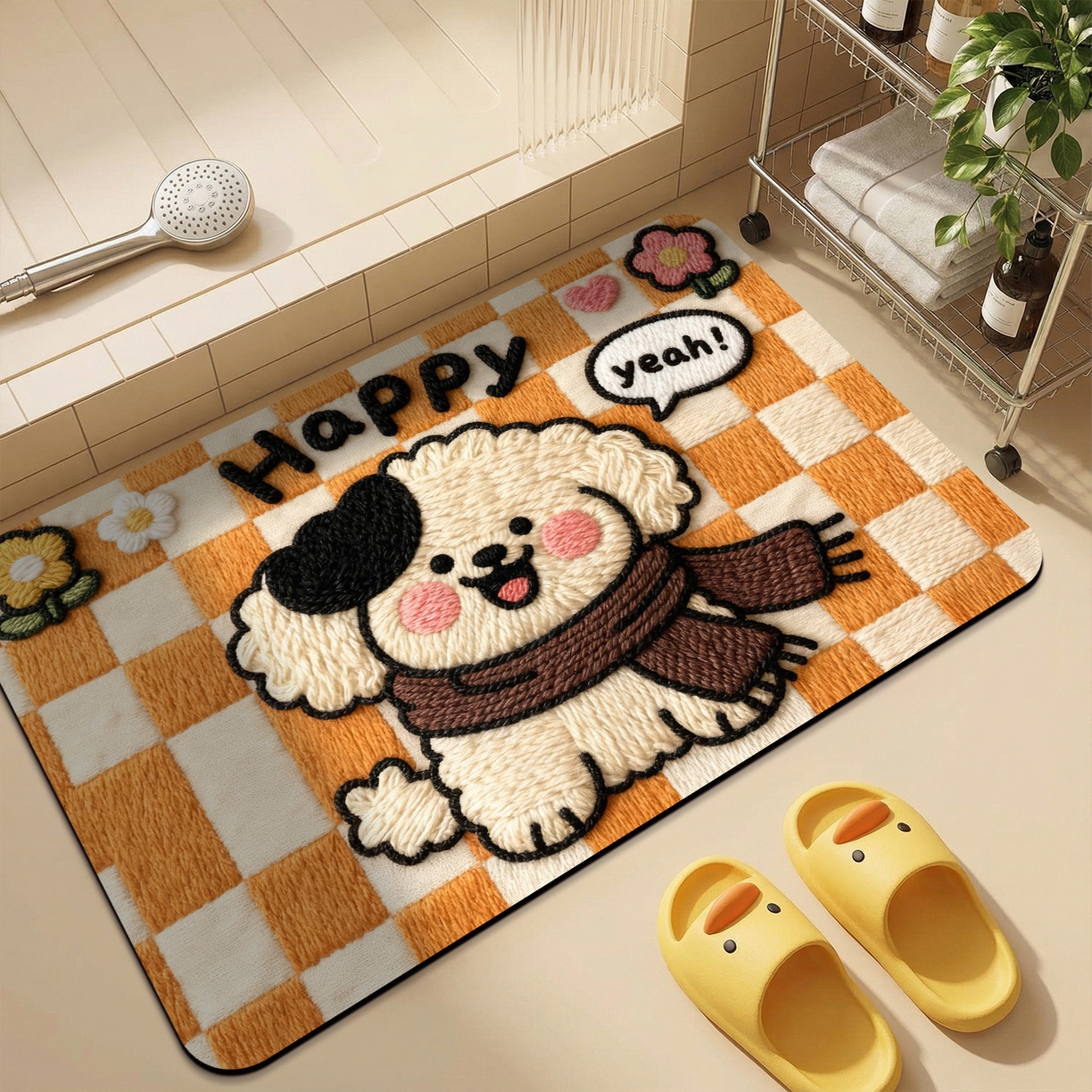 91家纺网 家纺一手货源 找家纺 （总）卡初家居（原微来） 2025新款吸水吸油防滑硅藻泥地垫垫子-卡通系列