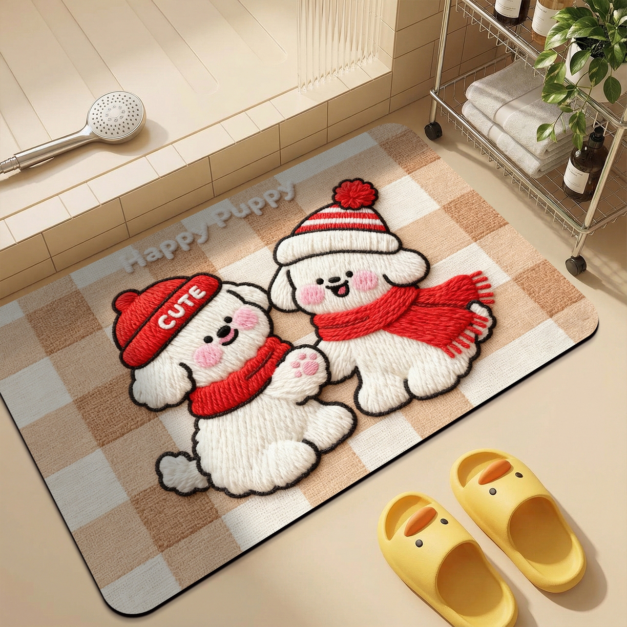 91家纺网 家纺一手货源 找家纺 （总）卡初家居（原微来） 2025新款吸水吸油防滑硅藻泥地垫垫子-卡通系列