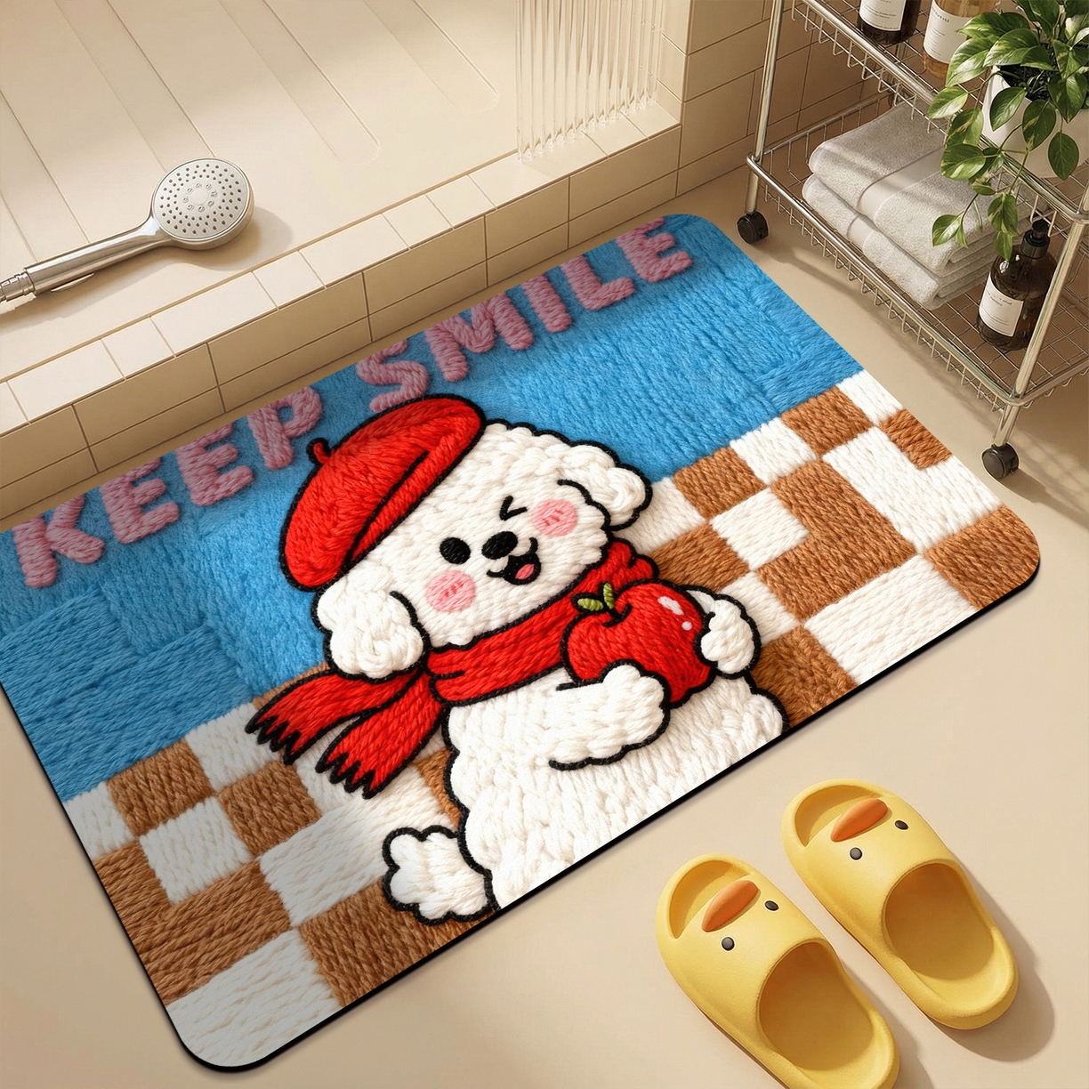 91家纺网 家纺一手货源 找家纺 （总）卡初家居（原微来） 2025新款吸水吸油防滑硅藻泥地垫垫子-卡通系列