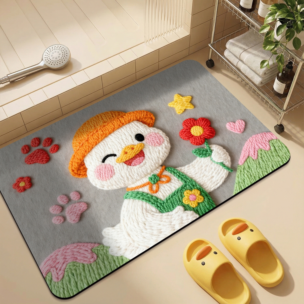 91家纺网 家纺一手货源 找家纺 （总）卡初家居（原微来） 2025新款吸水吸油防滑硅藻泥地垫垫子-卡通系列