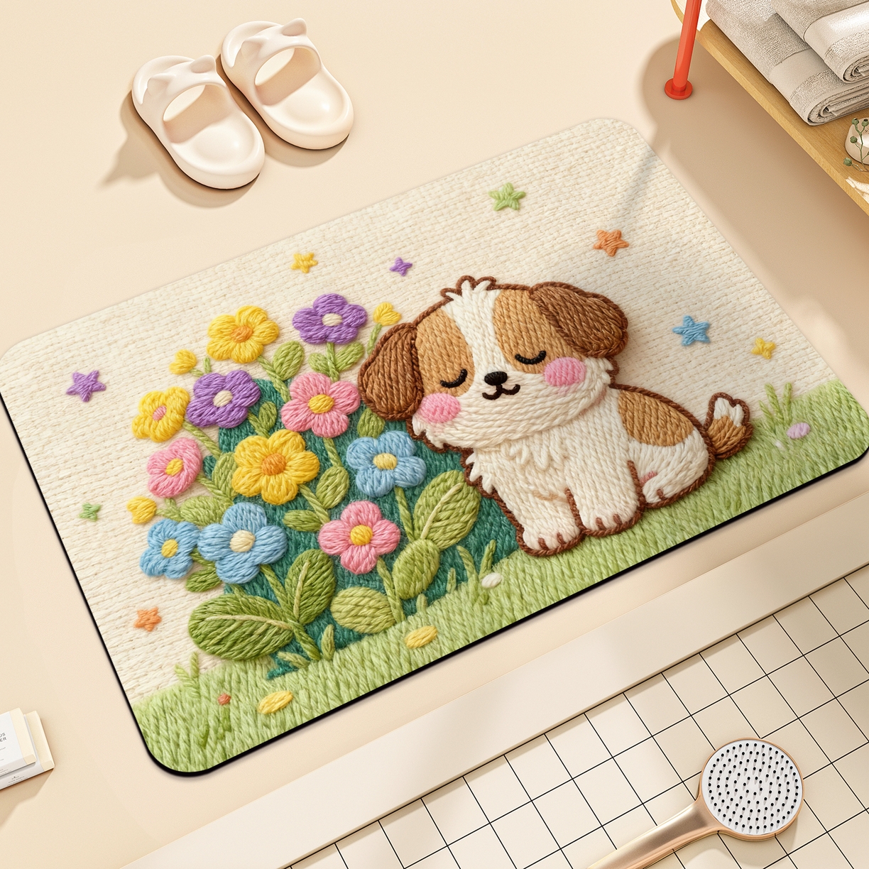 91家纺网 家纺一手货源 找家纺 卡初家居（原微来） 2025新款吸水吸油防滑硅藻泥地垫垫子-卡通系列 G-1741