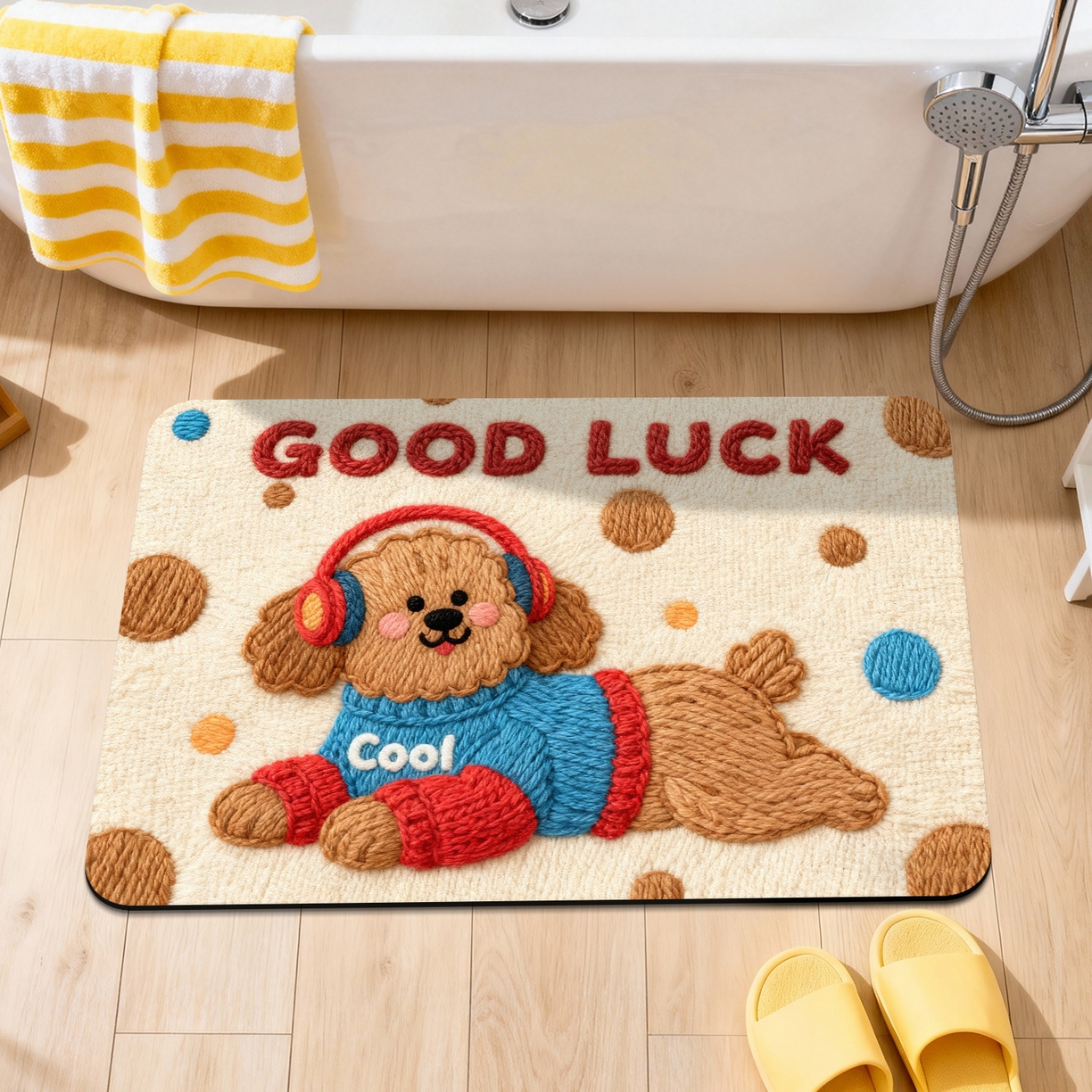 91家纺网 家纺一手货源 找家纺 卡初家居（原微来） 2025新款吸水吸油防滑硅藻泥地垫垫子-卡通系列 G-1743