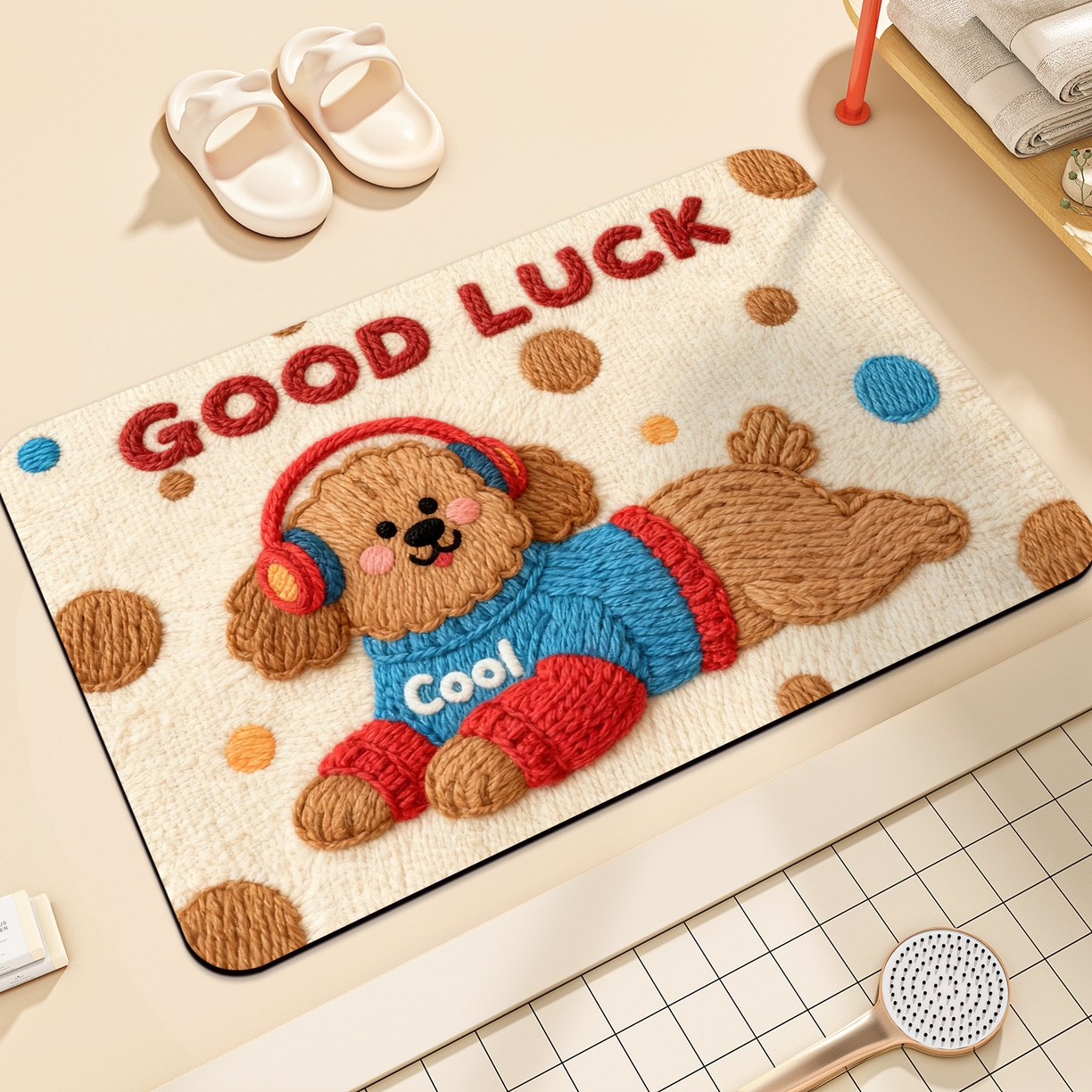 91家纺网 家纺一手货源 找家纺 卡初家居（原微来） 2025新款吸水吸油防滑硅藻泥地垫垫子-卡通系列 G-1743