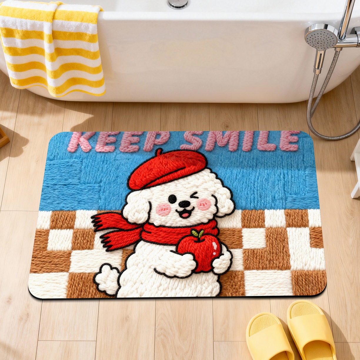 91家纺网 家纺一手货源 找家纺 卡初家居（原微来） 2025新款吸水吸油防滑硅藻泥地垫垫子-卡通系列 G-1746