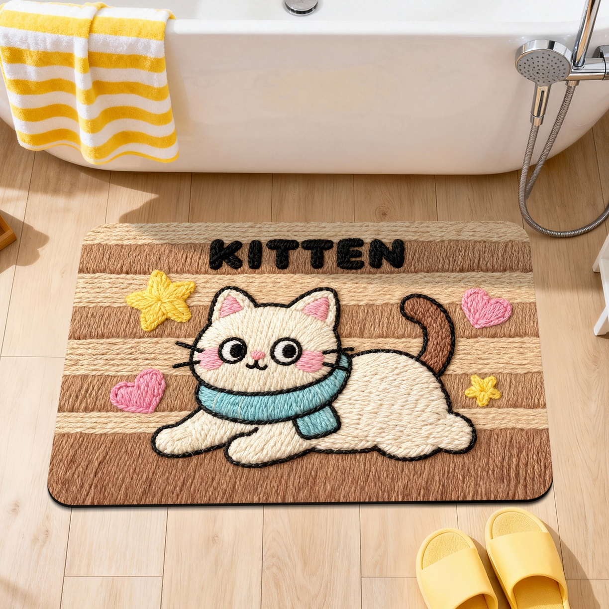 91家纺网 家纺一手货源 找家纺 卡初家居（原微来） 2025新款吸水吸油防滑硅藻泥地垫垫子-卡通系列 G-1747