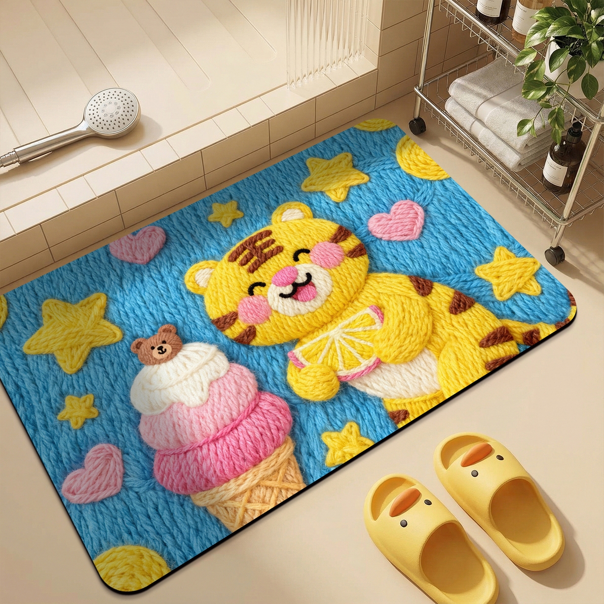 卡初家居（原微来） 2025新款吸水吸油防滑硅藻泥地垫垫子-卡通系列 G-1748