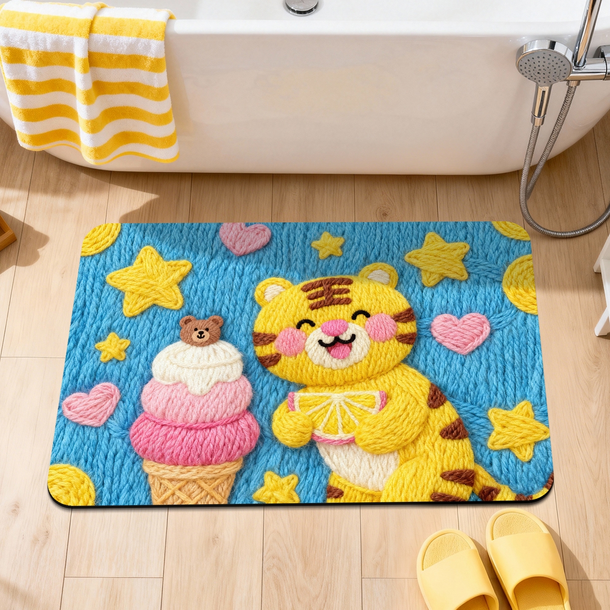 91家纺网 家纺一手货源 找家纺 卡初家居（原微来） 2025新款吸水吸油防滑硅藻泥地垫垫子-卡通系列 G-1748