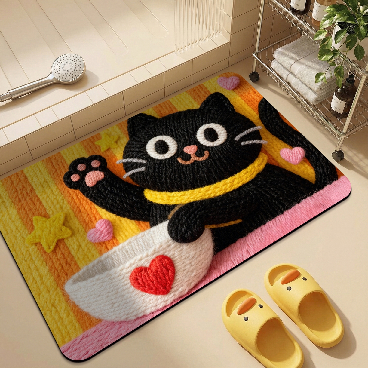 卡初家居（原微来） 2025新款吸水吸油防滑硅藻泥地垫垫子-卡通系列 G-1750