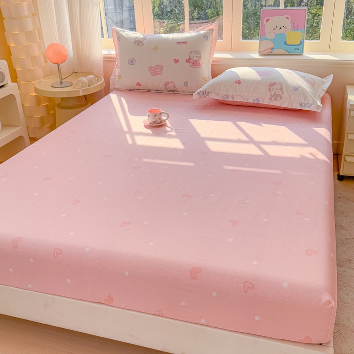 91家纺网 家纺一手货源 找家纺 禧安居 2025新款高支高密活性印染全棉床笠印花床笠单床笠（支持定制尺寸）凯蒂乐园