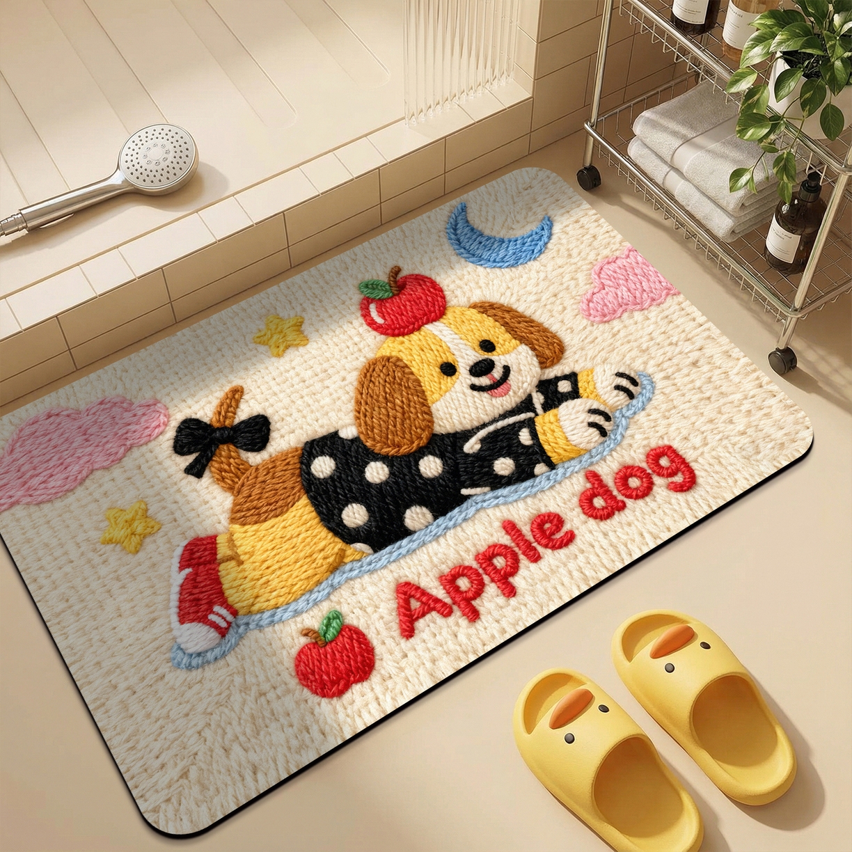 卡初家居（原微来） 2025新款吸水吸油防滑硅藻泥地垫垫子-卡通系列 G-1752