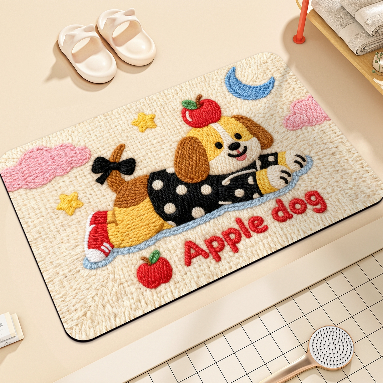 91家纺网 家纺一手货源 找家纺 卡初家居（原微来） 2025新款吸水吸油防滑硅藻泥地垫垫子-卡通系列 G-1752