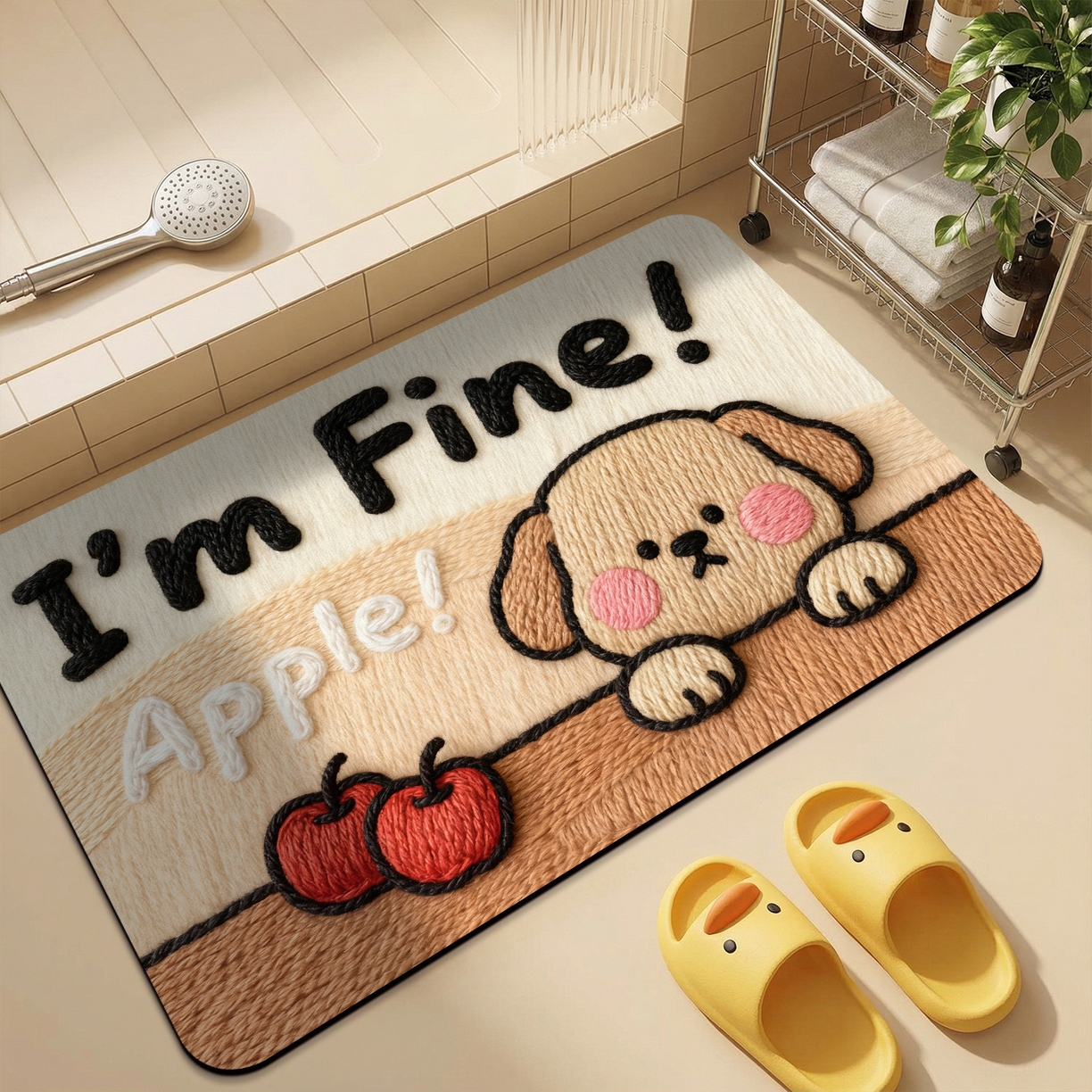 卡初家居（原微来） 2025新款吸水吸油防滑硅藻泥地垫垫子-卡通系列 G-1753