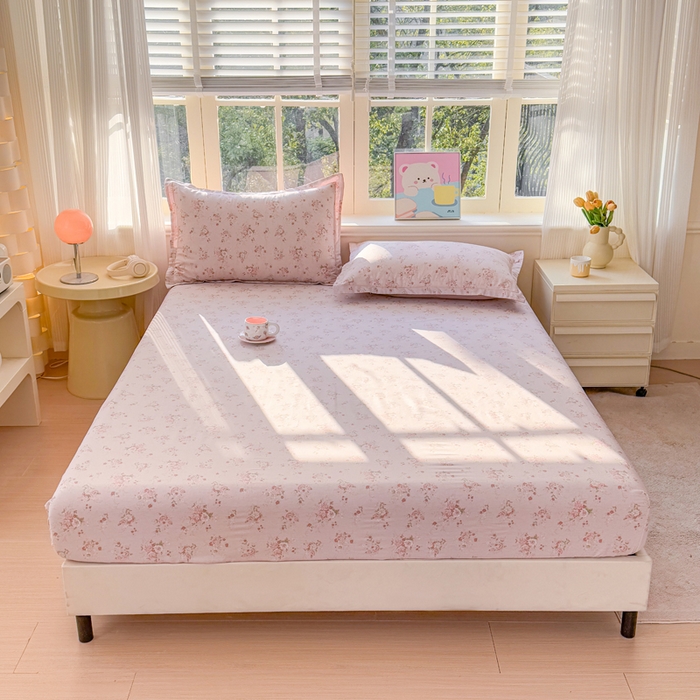 91家纺网 家纺一手货源 找家纺 禧安居 2025新款高支高密活性印染全棉床笠印花床笠单床笠（支持定制尺寸）苏糖