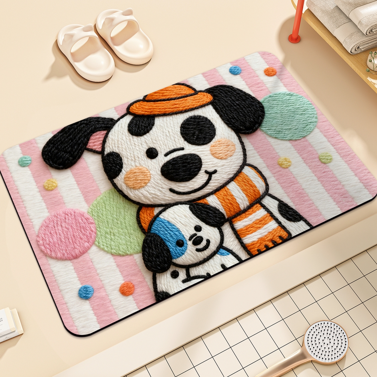 91家纺网 家纺一手货源 找家纺 卡初家居（原微来） 2025新款吸水吸油防滑硅藻泥地垫垫子-卡通系列 G-1754