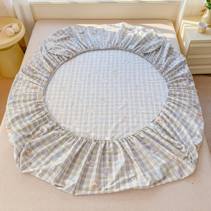 91家纺网 家纺一手货源 找家纺 禧安居 2025新款高支高密活性印染全棉床笠印花床笠单床笠（支持定制尺寸）温馨甜宠