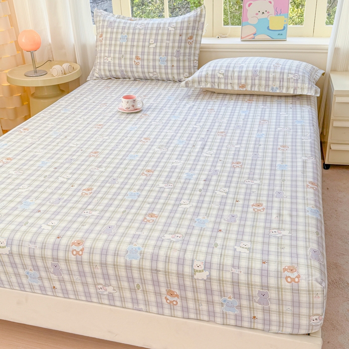 91家纺网 家纺一手货源 找家纺 禧安居 2025新款高支高密活性印染全棉床笠印花床笠单床笠（支持定制尺寸）温馨甜宠