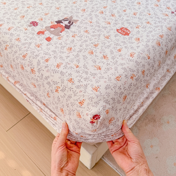 91家纺网 家纺一手货源 找家纺 禧安居 2025新款高支高密活性印染全棉床笠印花床笠单床笠（支持定制尺寸）原宿女孩