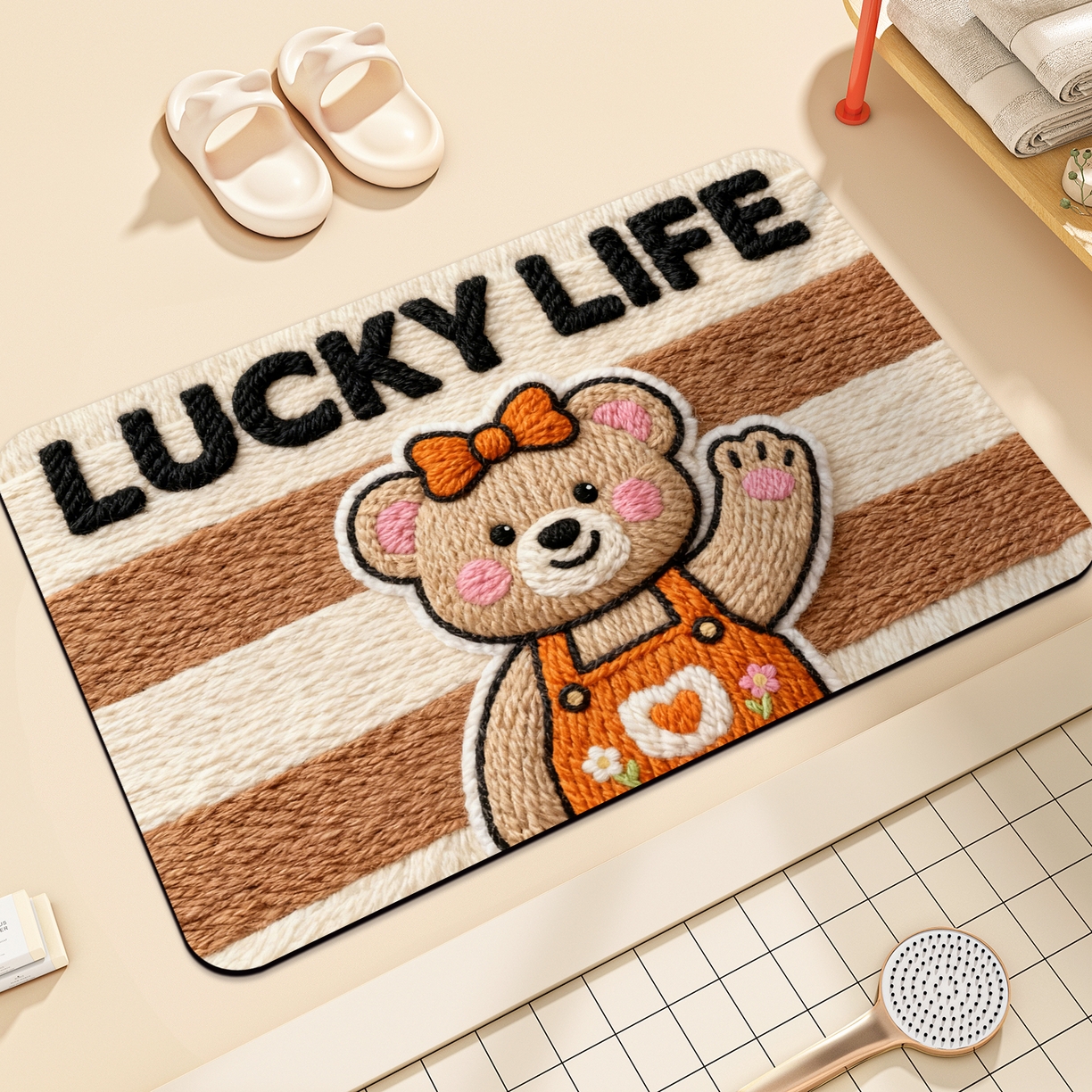 91家纺网 家纺一手货源 找家纺 卡初家居（原微来） 2025新款吸水吸油防滑硅藻泥地垫垫子-卡通系列 G-1757