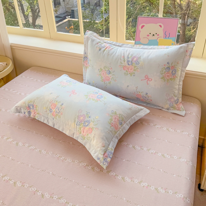 91家纺网 家纺一手货源 找家纺 （总）禧安居 2025新款高支高密活性印染全棉枕套单枕套