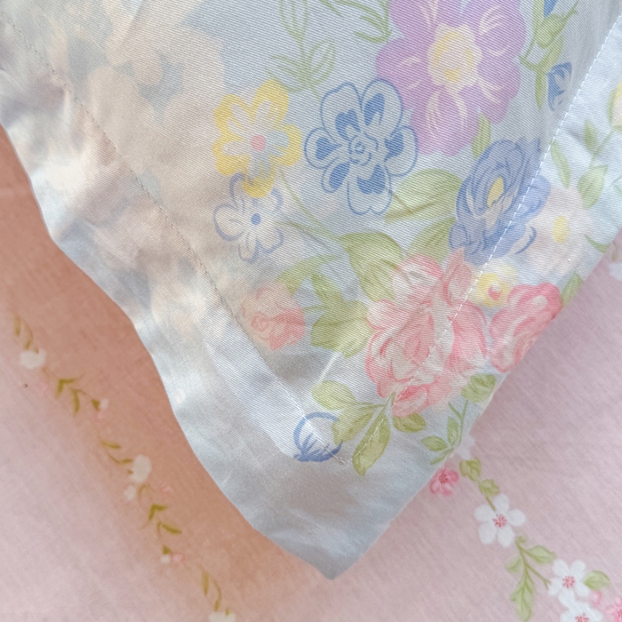 91家纺网 家纺一手货源 找家纺 禧安居 2025新款高支高密活性印染全棉枕套单枕套 静听花语