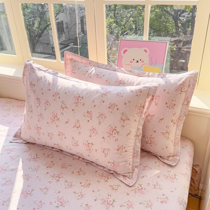 91家纺网 家纺一手货源 找家纺 禧安居 2025新款高支高密活性印染全棉枕套单枕套 苏糖