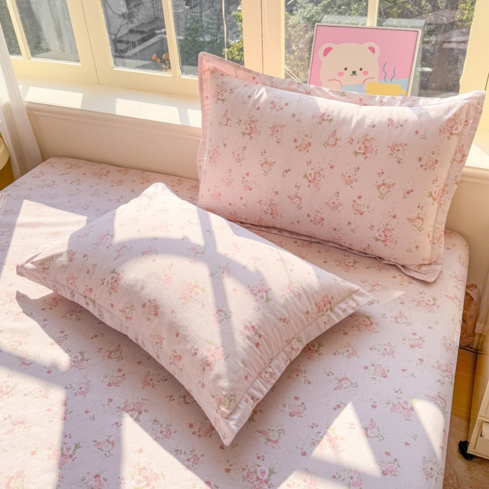 禧安居 2025新款高支高密活性印染全棉枕套单枕套 苏糖