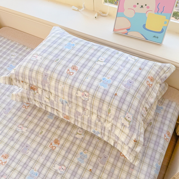 91家纺网 家纺一手货源 找家纺 禧安居 2025新款高支高密活性印染全棉枕套单枕套 温馨甜宠