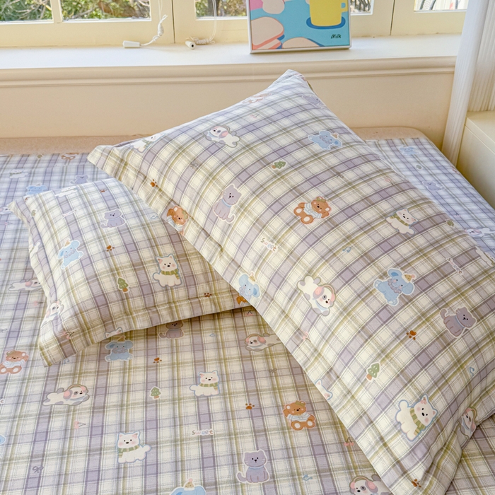 91家纺网 家纺一手货源 找家纺 禧安居 2025新款高支高密活性印染全棉枕套单枕套 温馨甜宠