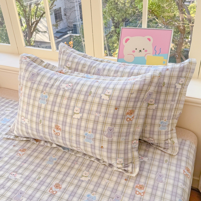 91家纺网 家纺一手货源 找家纺 禧安居 2025新款高支高密活性印染全棉枕套单枕套 温馨甜宠