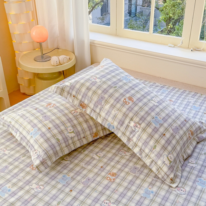 91家纺网 家纺一手货源 找家纺 禧安居 2025新款高支高密活性印染全棉枕套单枕套 温馨甜宠