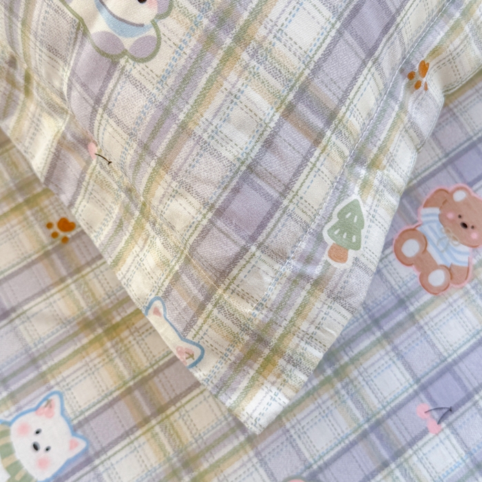 91家纺网 家纺一手货源 找家纺 禧安居 2025新款高支高密活性印染全棉枕套单枕套 温馨甜宠