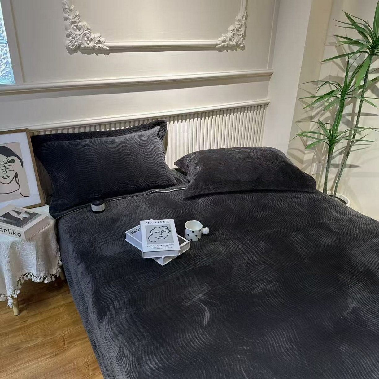 91家纺网 家纺一手货源 找家纺 （总）床盖工厂店 2025新款婴儿绒纯色填充棉花床盖三件套