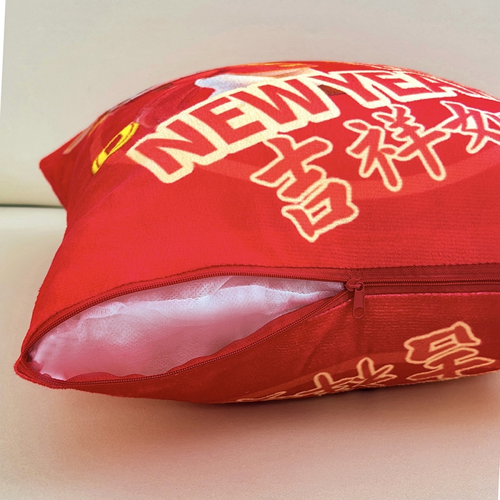 91家纺网 家纺一手货源 找家纺 万聚凯枕芯 2025新款马年春节抱枕 吉祥如意