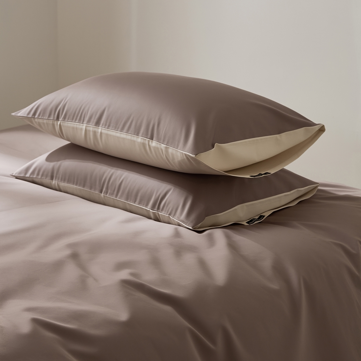 91家纺网 家纺一手货源 找家纺 EH家居 2026新款长绒棉纯棉云栖安缦之境四件套 安缦-布朗尼咖