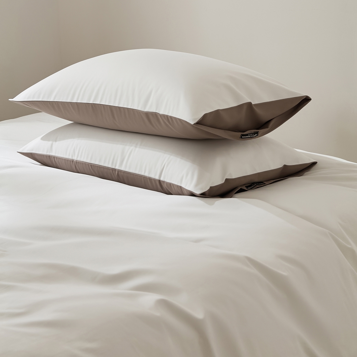 91家纺网 家纺一手货源 找家纺 EH家居 2026新款长绒棉纯棉云栖安缦之境四件套 安缦-阳光白咖