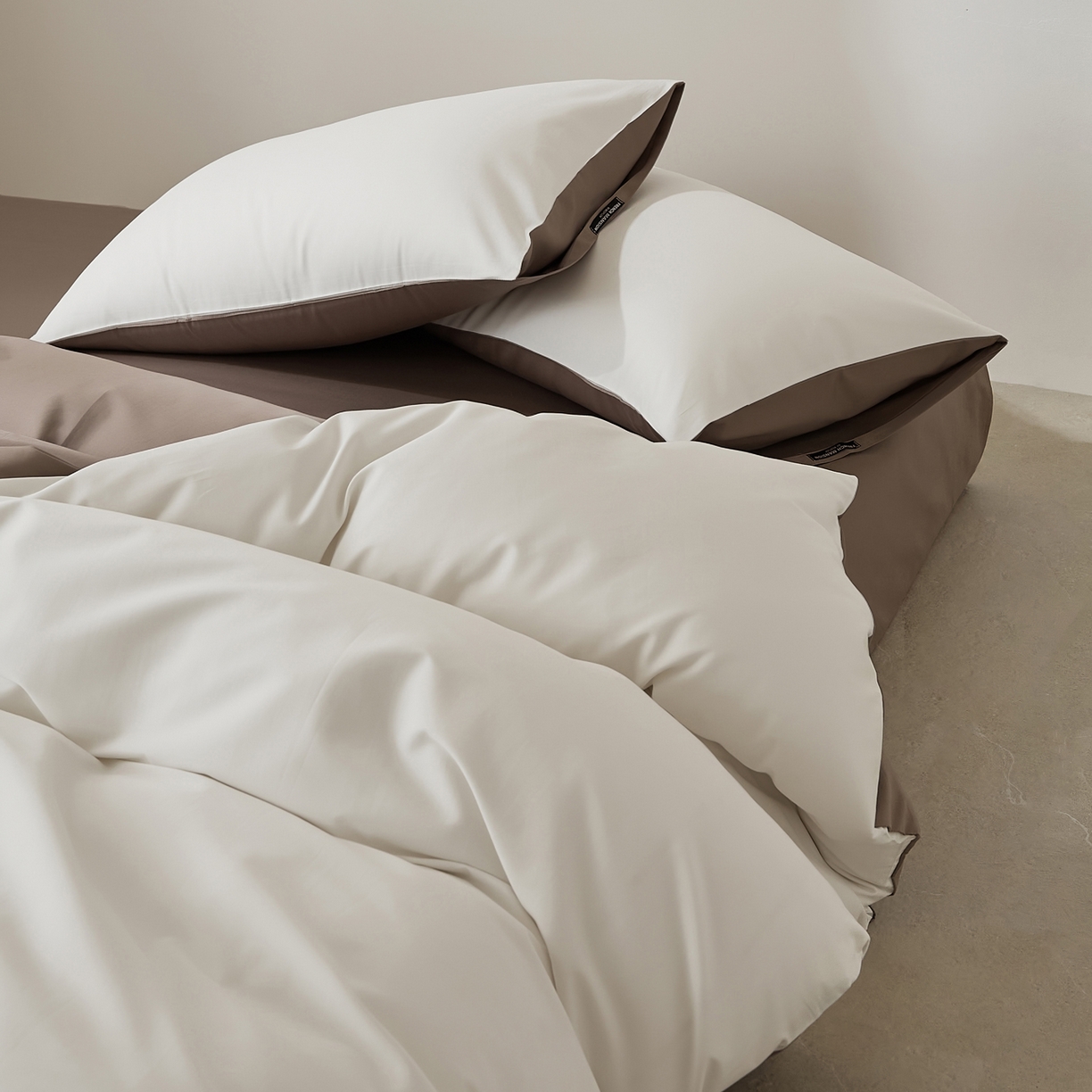 EH家居 2026新款长绒棉纯棉云栖安缦之境四件套 安缦-阳光白咖