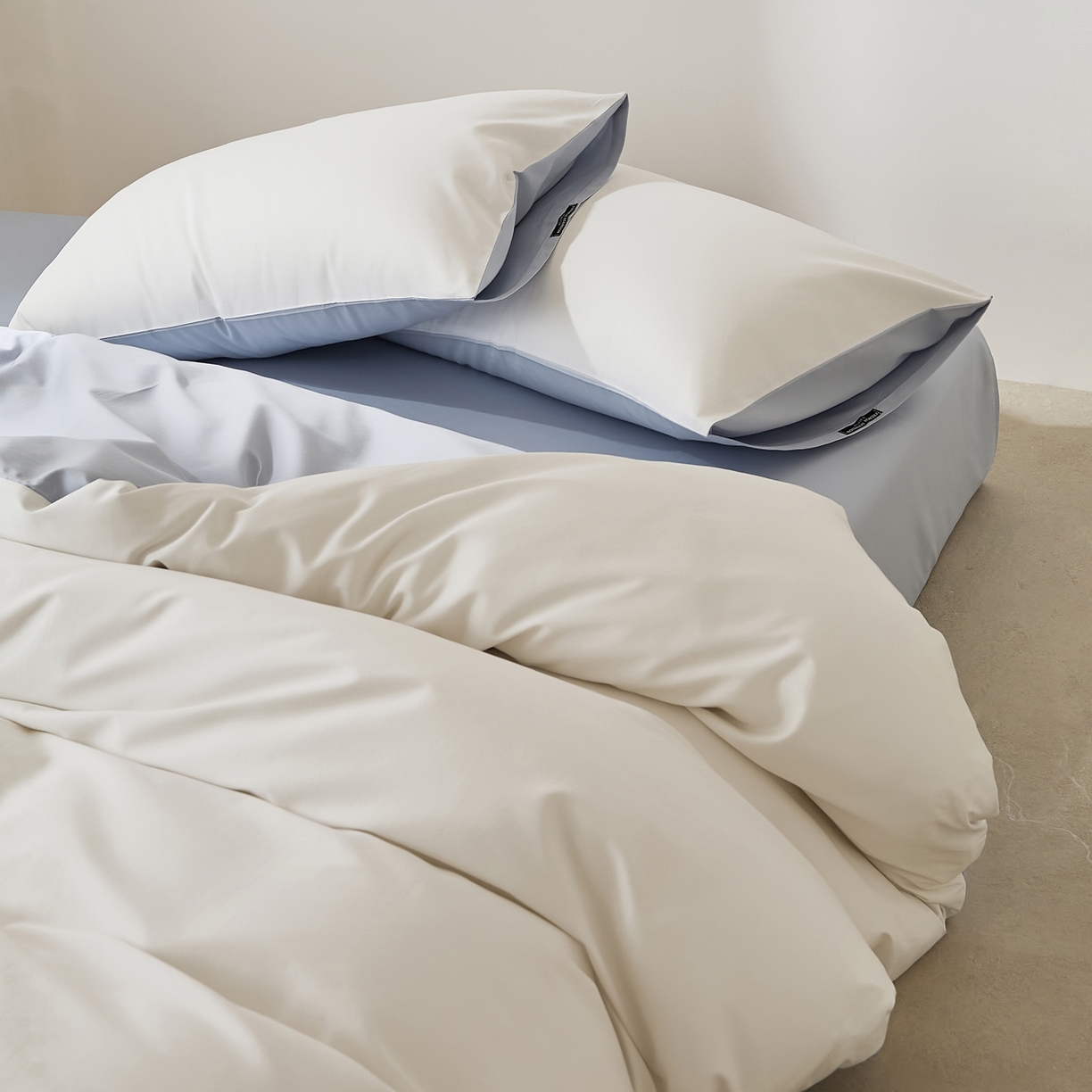 EH家居 2026新款长绒棉纯棉云栖安缦之境四件套 安缦-蓝白