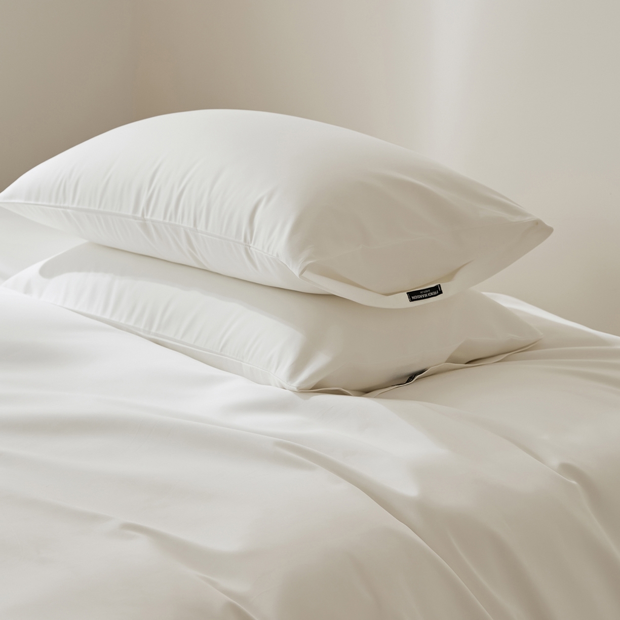 91家纺网 家纺一手货源 找家纺 EH家居 2026新款长绒棉纯棉云栖安缦之境四件套 安缦-月影白