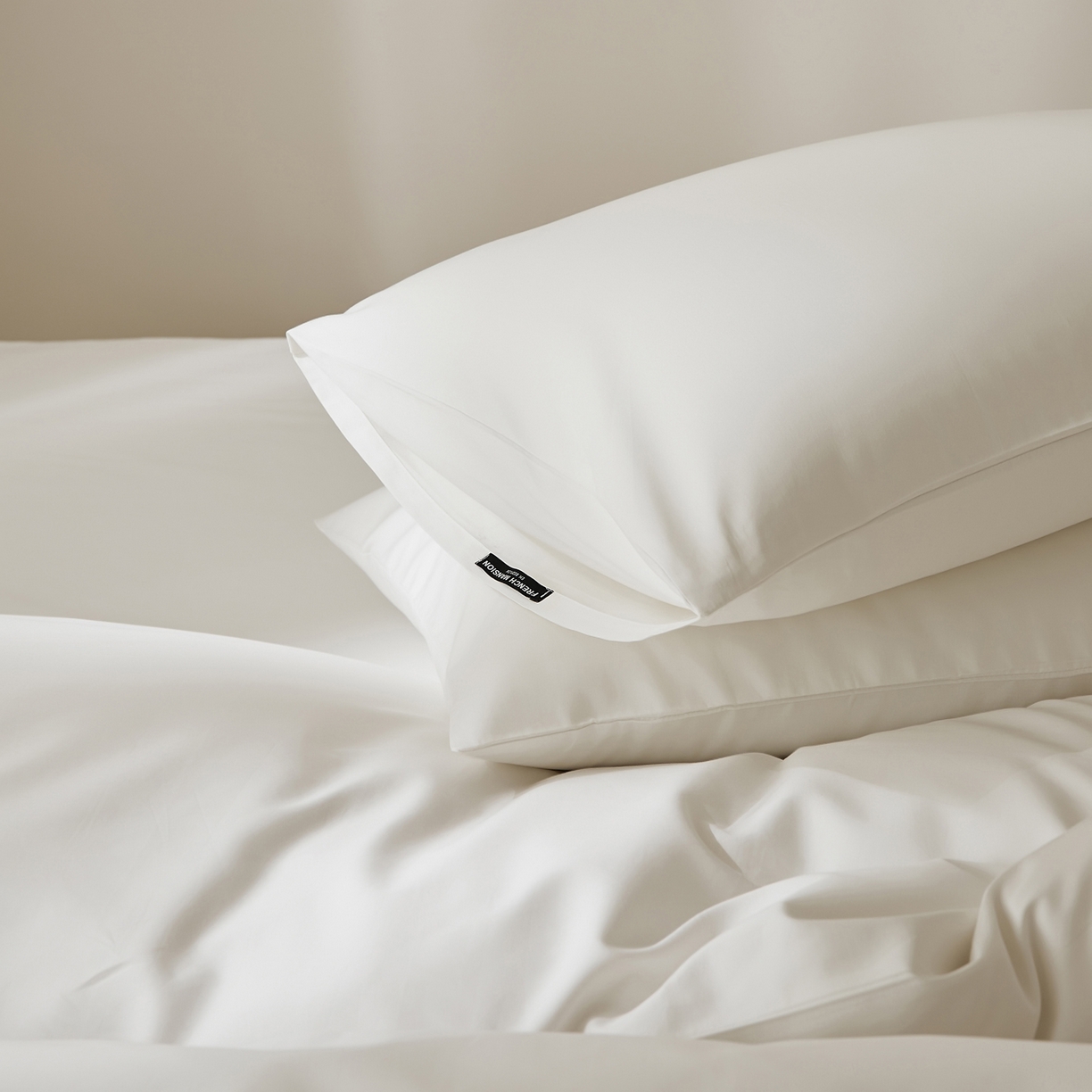 91家纺网 家纺一手货源 找家纺 EH家居 2026新款长绒棉纯棉云栖安缦之境四件套 安缦-月影白