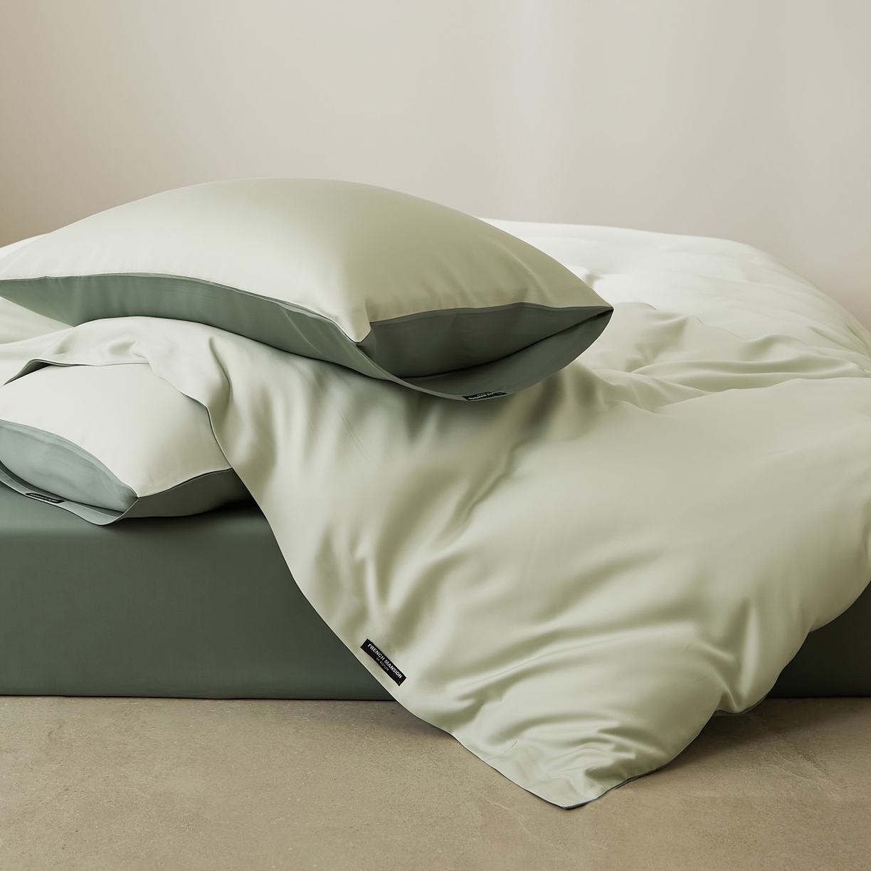 91家纺网 家纺一手货源 找家纺 EH家居 2026新款长绒棉纯棉云栖安缦之境四件套 安缦-烟雨江南