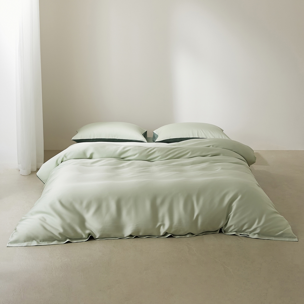 91家纺网 家纺一手货源 找家纺 EH家居 2026新款长绒棉纯棉云栖安缦之境四件套 安缦-烟雨江南