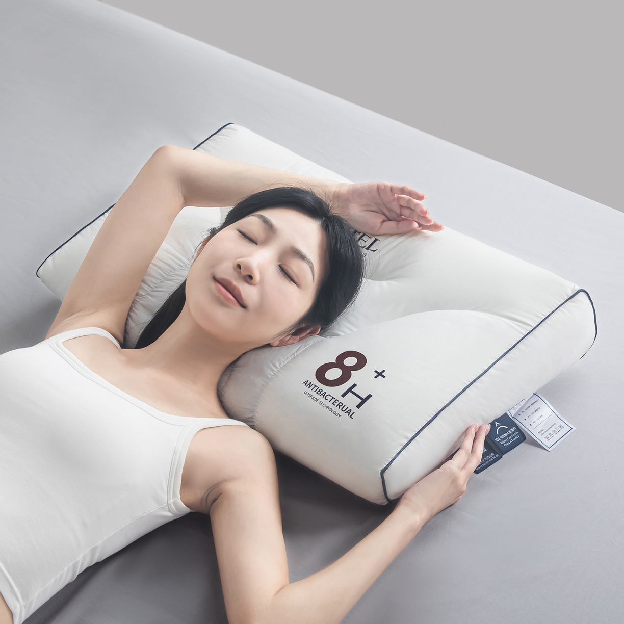 91家纺网 家纺一手货源 找家纺 贵夫人 2026新款8H超A星级酒店颈椎枕枕头枕芯 中枕单只护颈区【PE软管】