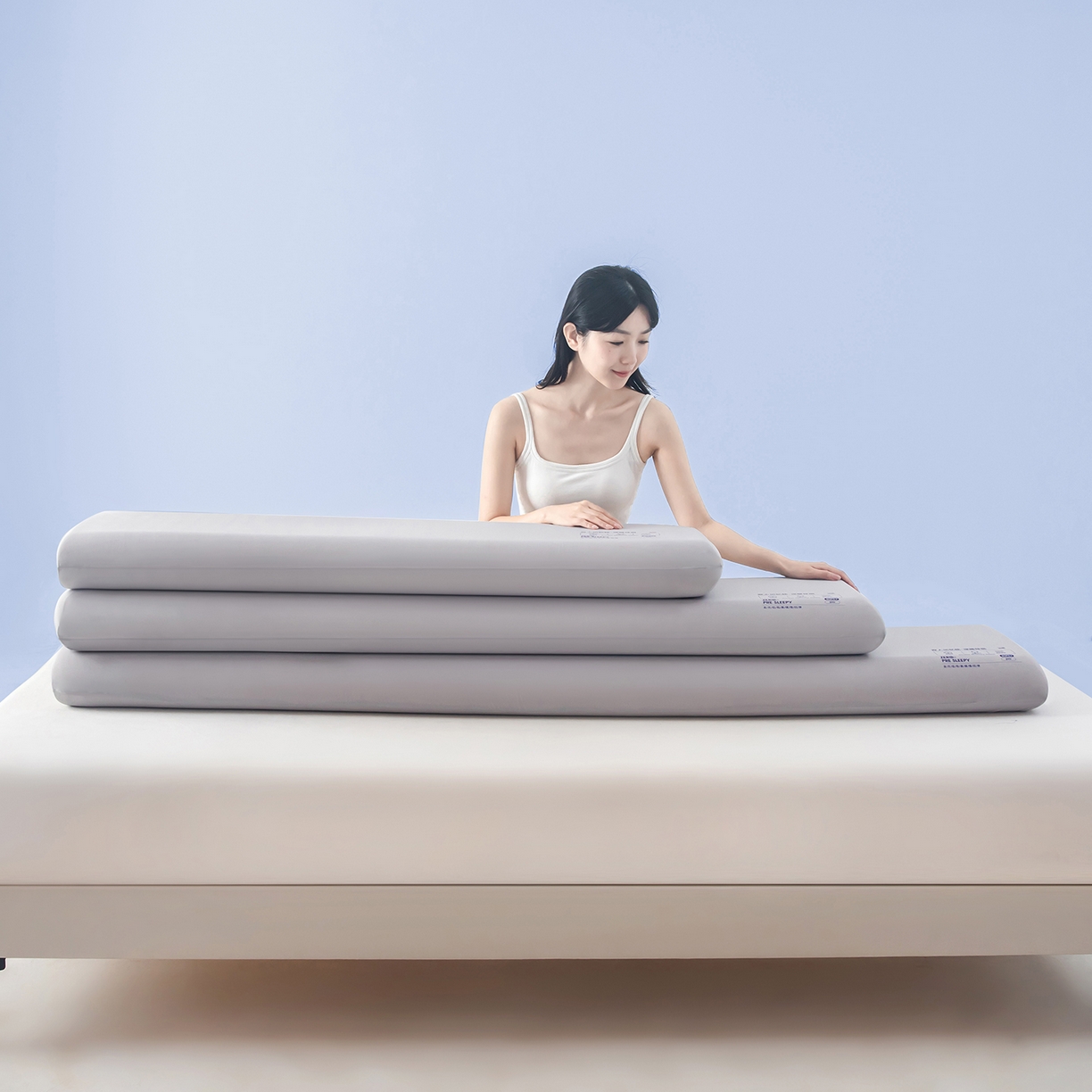 91家纺网 家纺一手货源 找家纺 贵夫人 2025新款加长款-双人深睡记忆枕枕头枕芯 35*120*10cm灰色单只