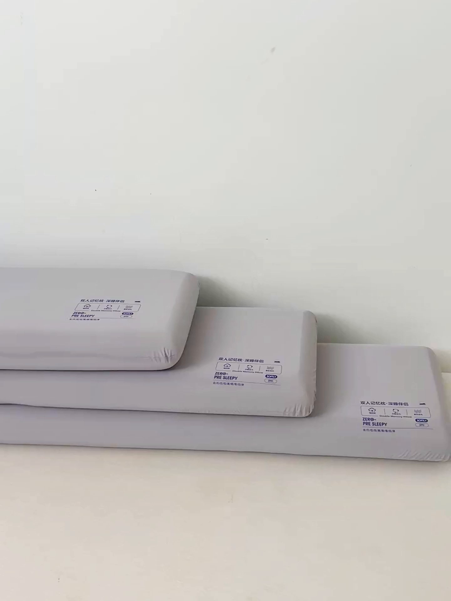 91家纺网 家纺一手货源 找家纺 贵夫人 2025新款加长款-双人深睡记忆枕枕头枕芯 35*150*10cm灰色单只