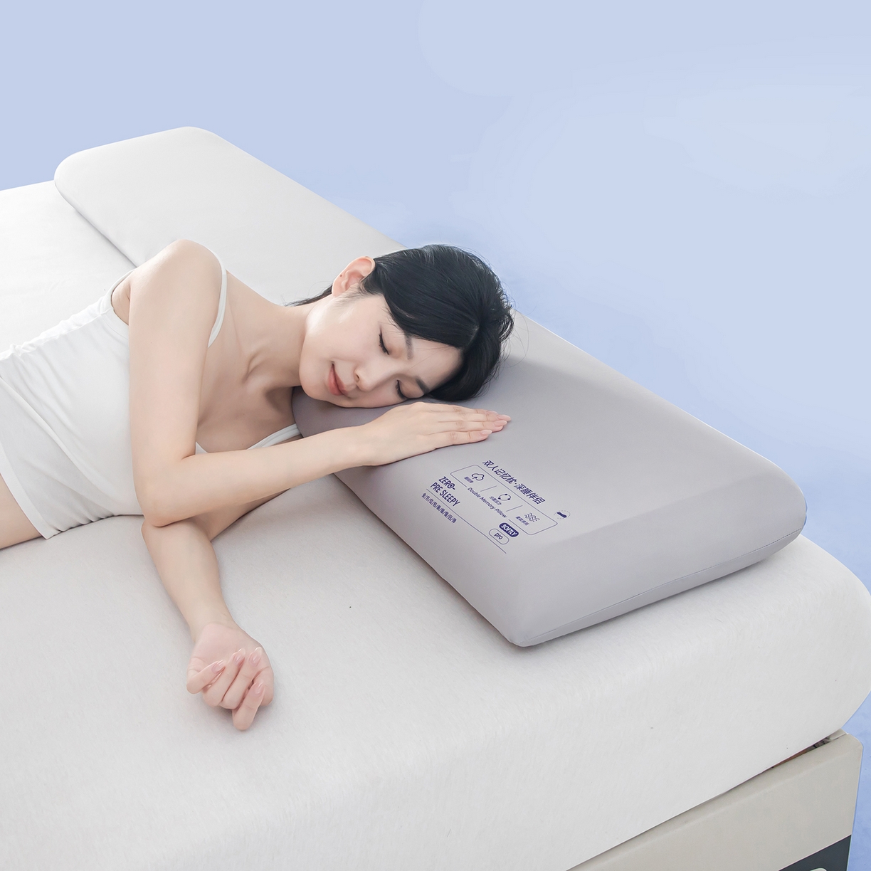 91家纺网 家纺一手货源 找家纺 贵夫人 2025新款加长款-双人深睡记忆枕枕头枕芯 35*80*10cm灰色单只