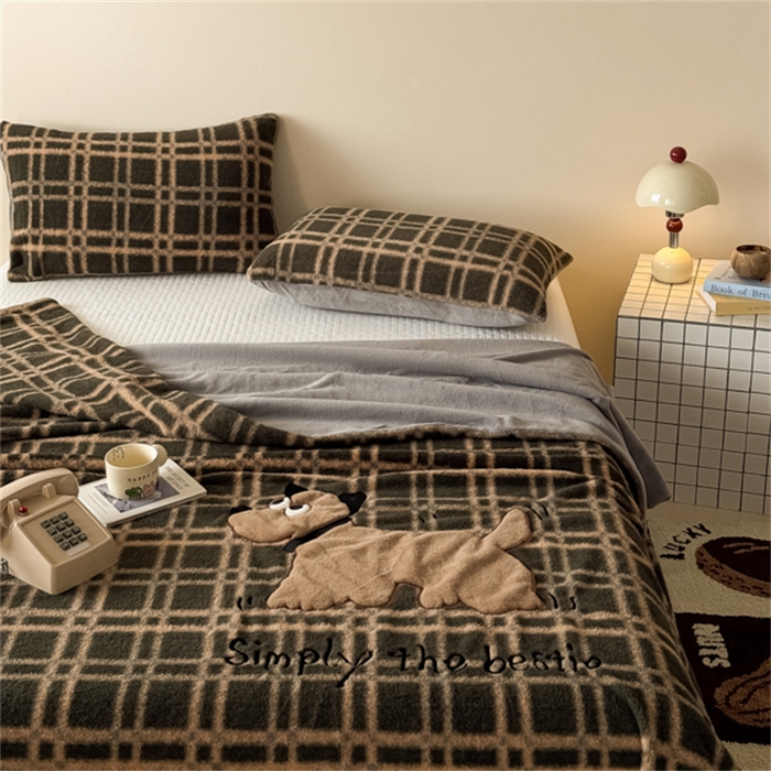 91家纺网 家纺一手货源 找家纺 （总）九花鹿 2025新款仿羊绒毛毯毯子-艾瑞