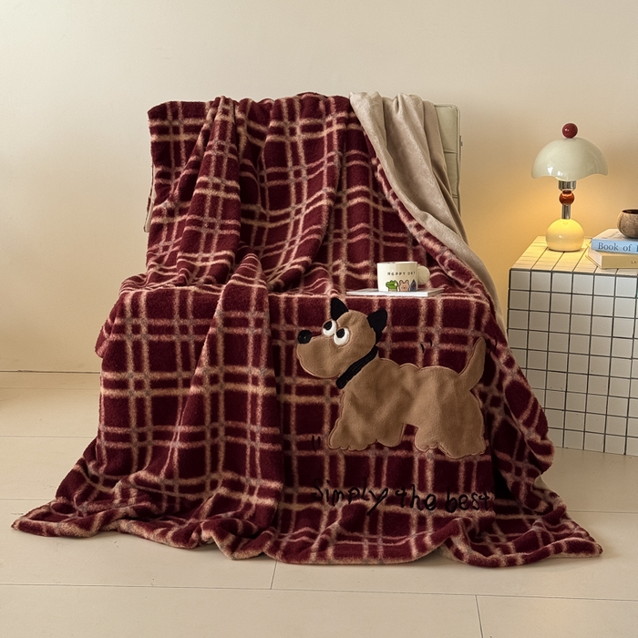 91家纺网 家纺一手货源 找家纺 （总）九花鹿 2025新款仿羊绒毛毯毯子-艾瑞