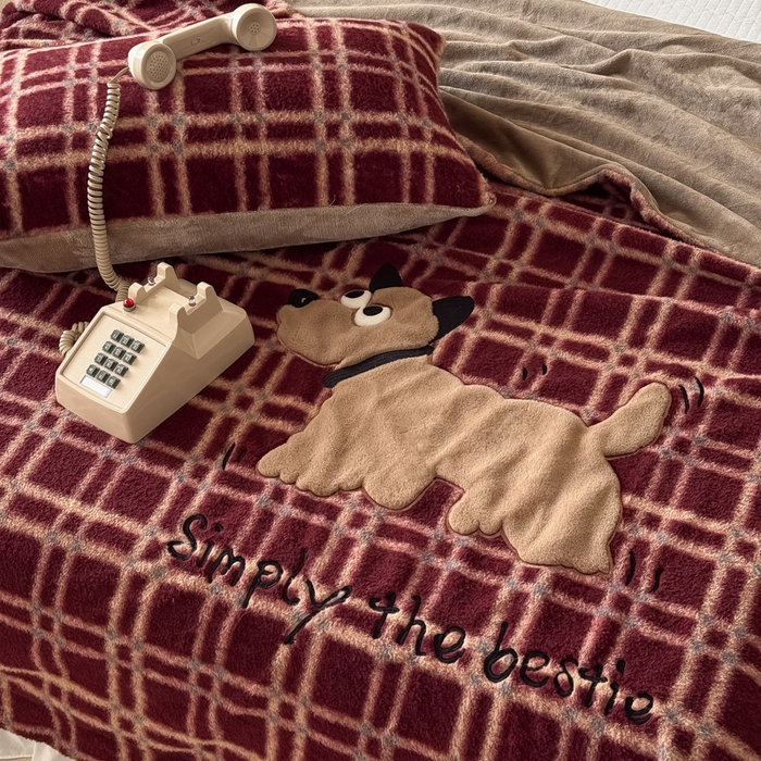 91家纺网 家纺一手货源 找家纺 （总）九花鹿 2025新款仿羊绒毛毯毯子-艾瑞