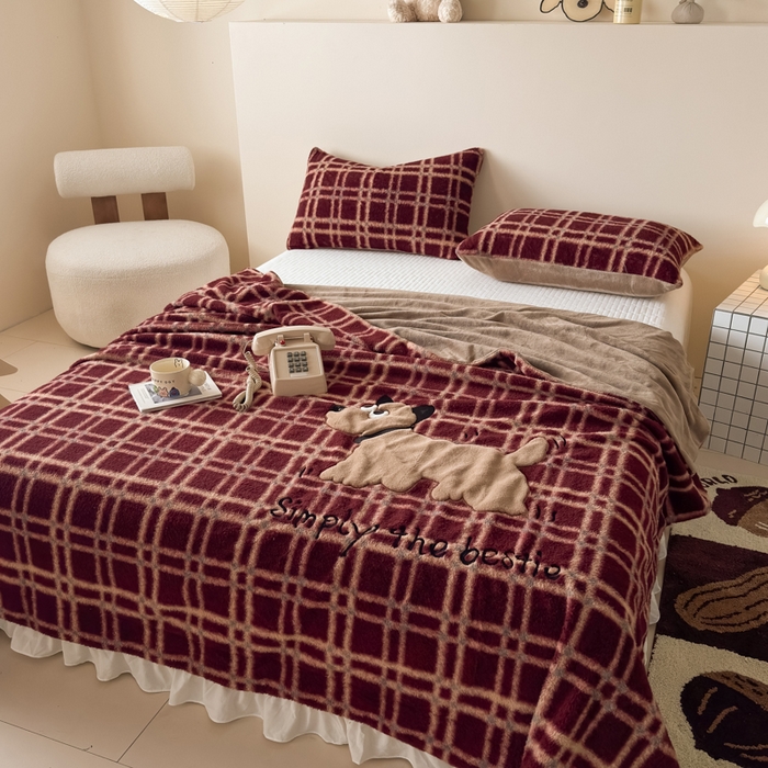 91家纺网 家纺一手货源 找家纺 九花鹿 2025新款仿羊绒毛毯毯子-艾瑞 艾瑞