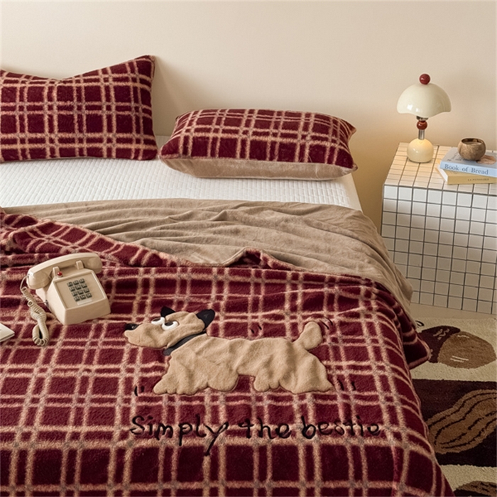 91家纺网 家纺一手货源 找家纺 九花鹿 2025新款仿羊绒毛毯毯子-艾瑞 艾瑞